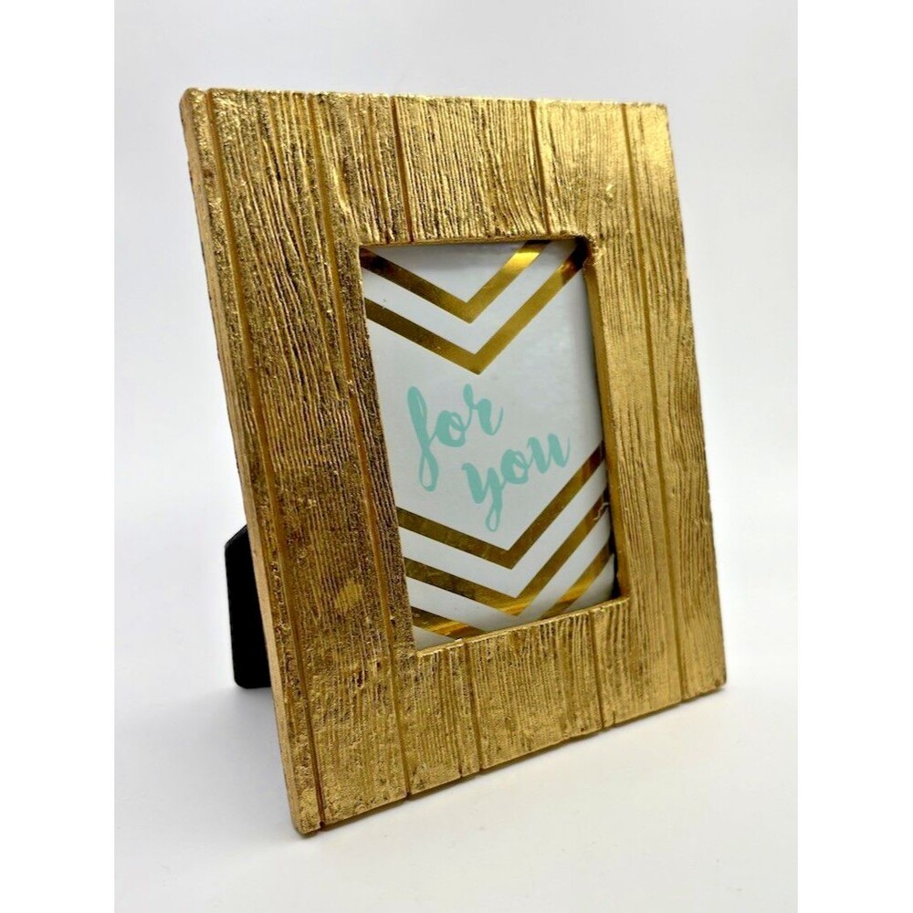 Sicura Italy Gold Picture Frame Holds 3.5X2.5 Inches Used